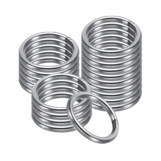 Metal O Rings, 20Pcs 304 Stainless Steel Round Rings for Hardware Bags ...