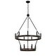 preview thumbnail 16 of 29, Acroma 15-light Farmhouse Black Tiered Chandelier for Dining Room - 27.5 inches