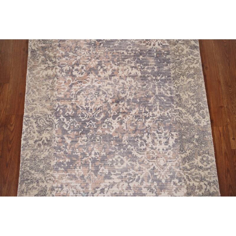 Abstract Oriental Accent Rug Hand-Knotted Wool Carpet - 2'8" x 4'9"