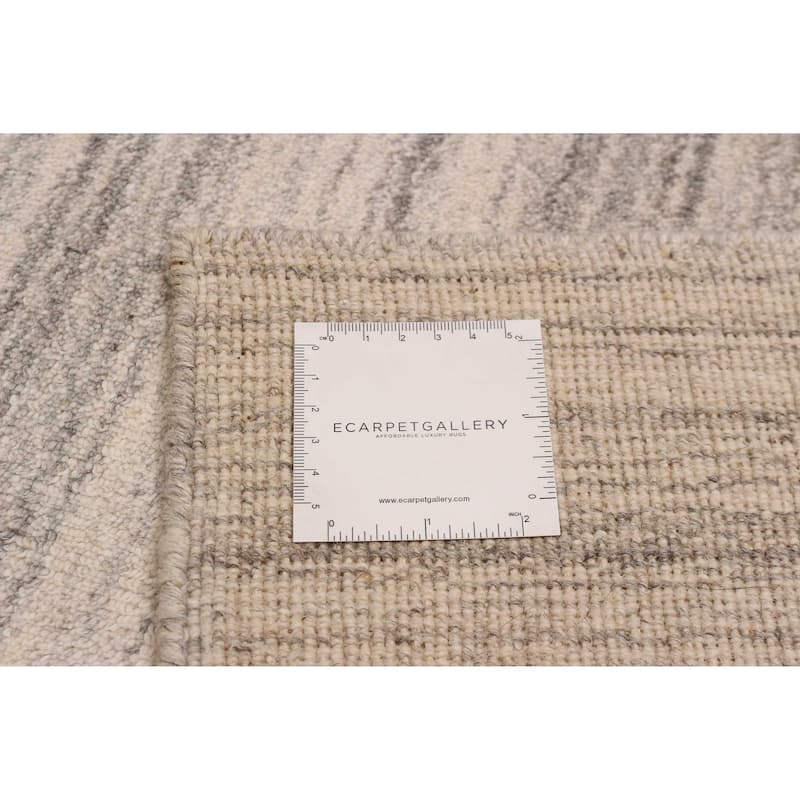 ECARPETGALLERY Hand Loomed Kashkuli Gabbeh Ivory Wool Rug - 5'4 x 7'6