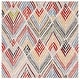 preview thumbnail 70 of 70, SAFAVIEH Amsterdam Malinda Modern Rug 6'7" Square - Ivory/Red - Square
