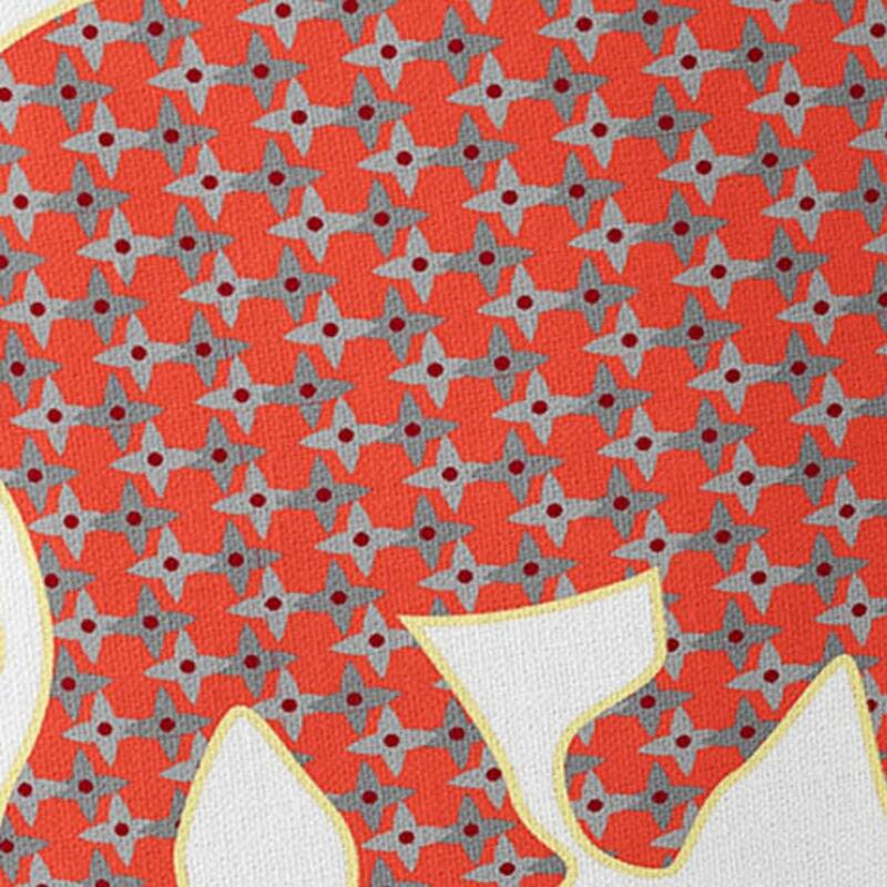 HomeRoots Set of Two 16" X 16" Orange and White Elephant Blown Seam Animal Print Indoor Outdoor Throw Pillow