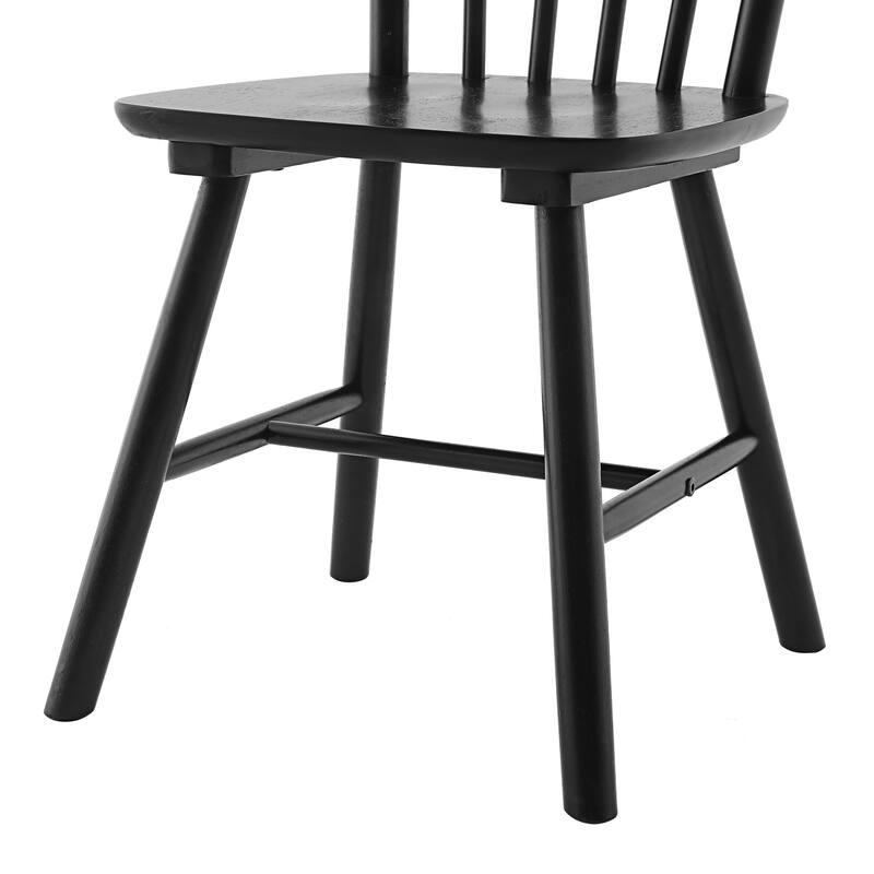 Solid Wood Dining Chairs Set of 2 - N/A
