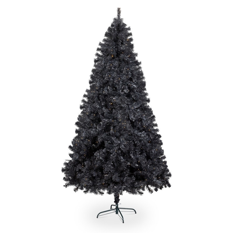 7.5 FT Pre-lit Black Artificial Christmas Tree