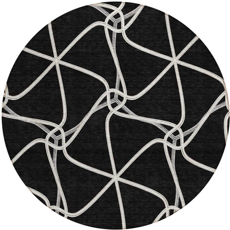 HomeRoots Geometric Contemporary Rectangle Outdoor Rug