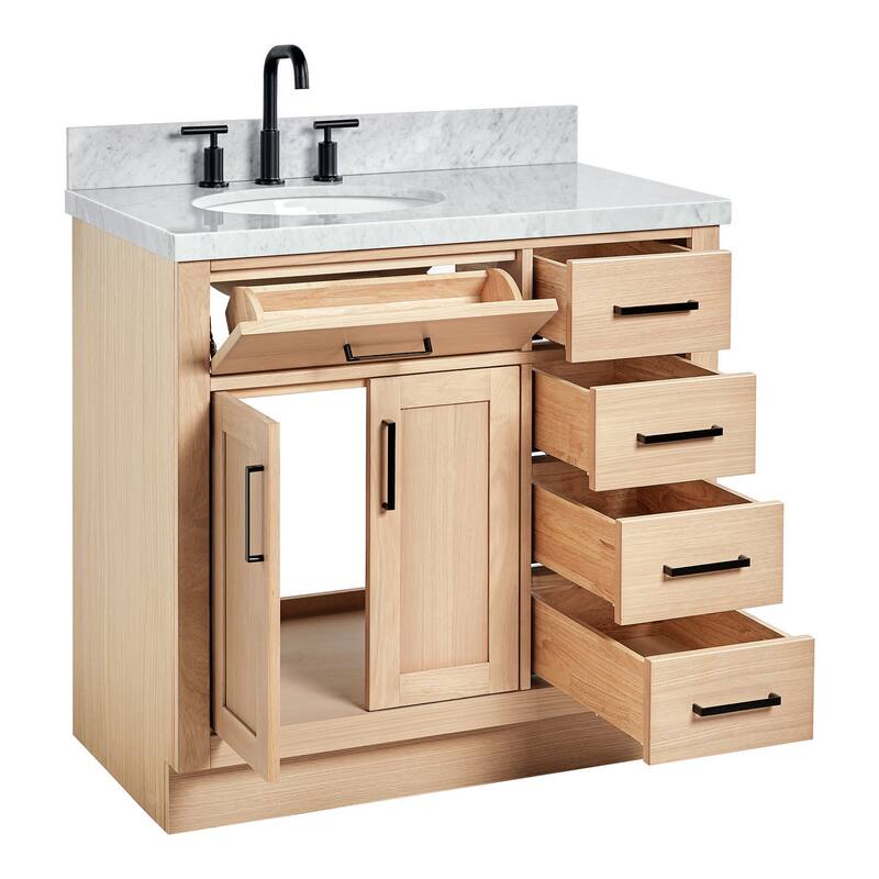 Ariel T037SLCWOVO Hepburn 37" Free Standing Single Basin Vanity Set