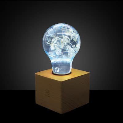 EP Light 6.3" Wood Table Lamp Desk Lamp - Blue Hydrangea -Gifts - Flower Language
