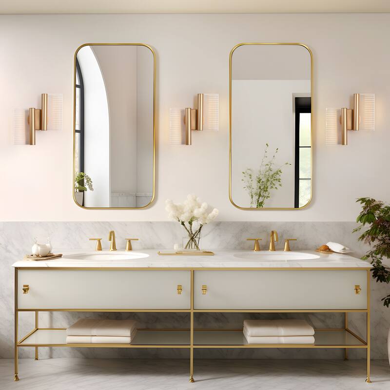 Modern 2 Head Art Deco LED Wall Sconce Hallway Accent Lighting - L10.6"x W3.1"x H11.4"