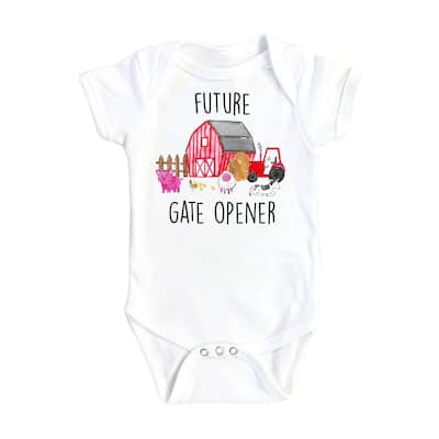 Gate Opener Farm - Baby Boy Girl Clothes Infant Bodysuit Funny Cute Newborn