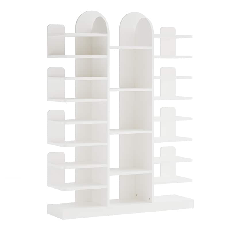 13-tier Modern Tall Entryway Shoe Storage Cabinet with Open Shelves
