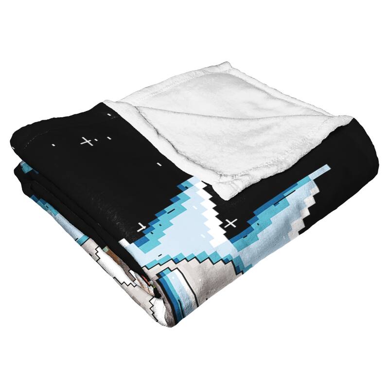 Warner Brothers Rick & Morty Pixelverse Silk Touch Throw Blanket