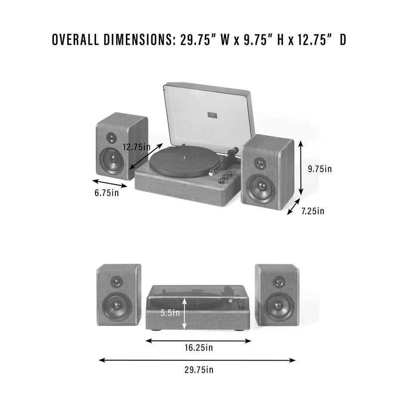 Crosley Nocturne Record Player with Speakers
