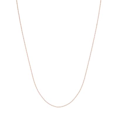 Curata 14k Rose Gold 0.55mm Box Chain Necklace (Lobster)