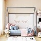 preview thumbnail 13 of 20, Velvet House Bed Frame, Nursery Furniture Floor Bed for Kids
