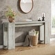 preview thumbnail 33 of 38, Farmhouse Wood 70.9 Inches Extra Long Console Table for Living Room, Hallway Distressed White