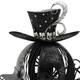 Victorian Style Halloween Pumpkin Carriage with Top Hat & Skull Detail