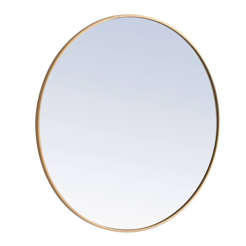 Strick & Bolton Prine Metal Frame Round Mirror