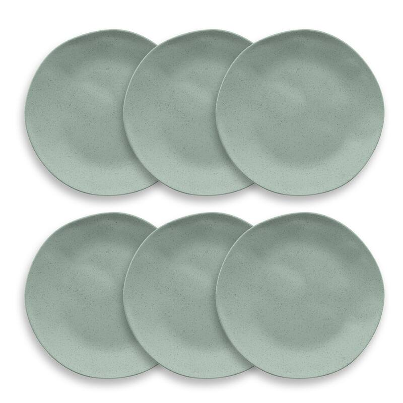 Abode Homewares by TarHong Organic Wheat PP Salad Plate, 8.5", Set of 6 - Green
