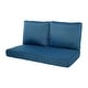 preview thumbnail 50 of 163, Haven Way Universal Outdoor Deep Seat Loveseat Cushion Set 46x26 - Medium Blue