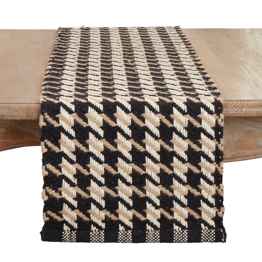 Traditional Houndstooth Table Runner - 14"x72"