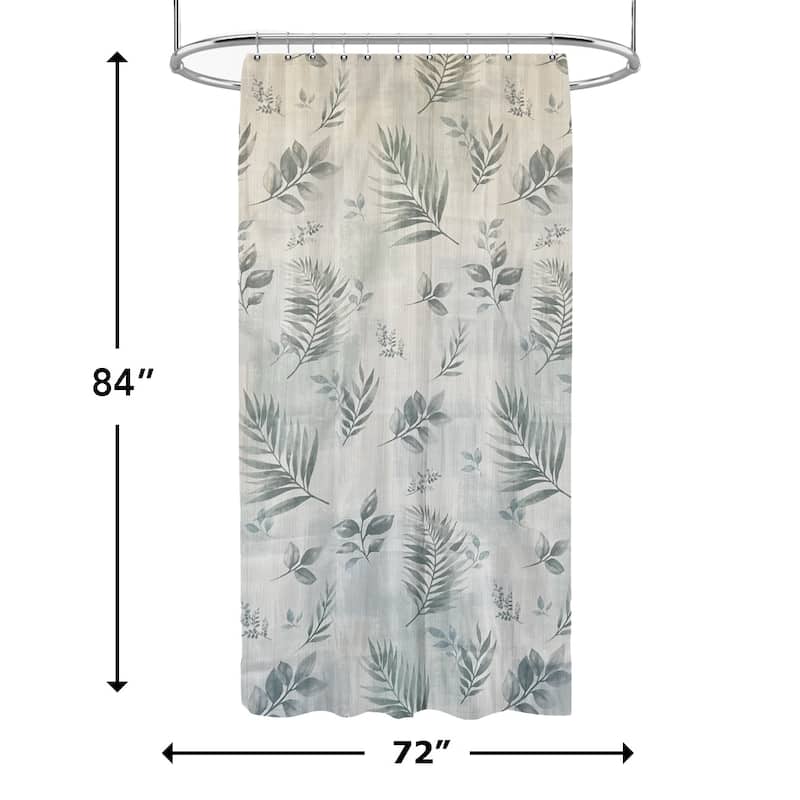 Rothbury Leaf Pattern Fabric Shower Curtain