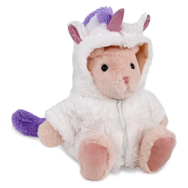 slide 2 of 6, DolliBu Baby Pink Rabbit Unicorn Stuffed Animal with Unicorn Outfit - 8 inches