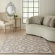 preview thumbnail 61 of 123, Nourison Palamos Geometric Scroll Indoor Outdoor Area Rug 4' x 6' - Cream Grey