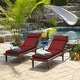 preview thumbnail 54 of 86, Arden Selections Leala Texture Outdoor Chaise Lounge Cushion