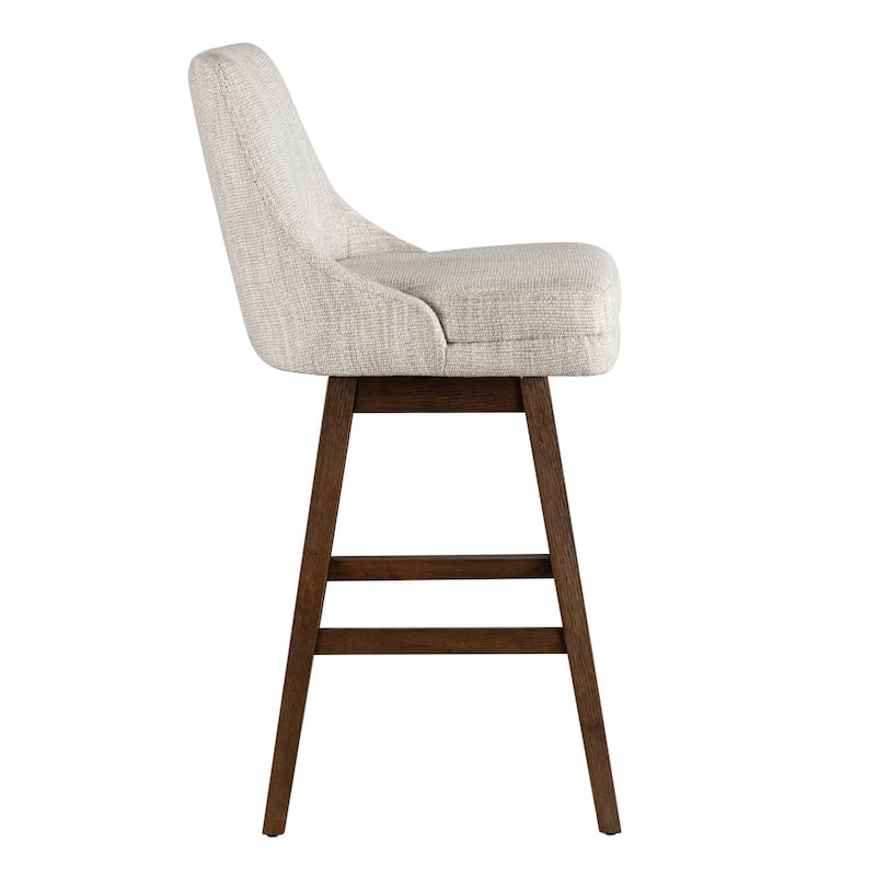 Branson Modern Bar Stool, Upholstered Counter Stool with Solid Wood Frame
