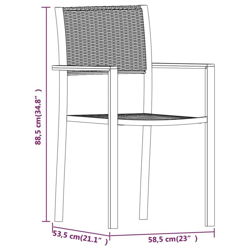 vidaXL Patio Dining Set Outdoor Dining Set Table and Chair Set for Garden