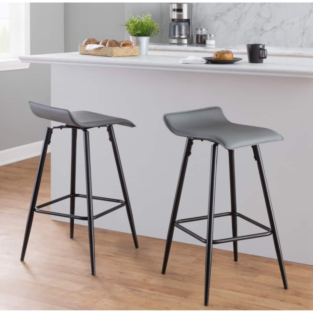 26" Contemporary Fixed Height Counter Stool - Set of 2