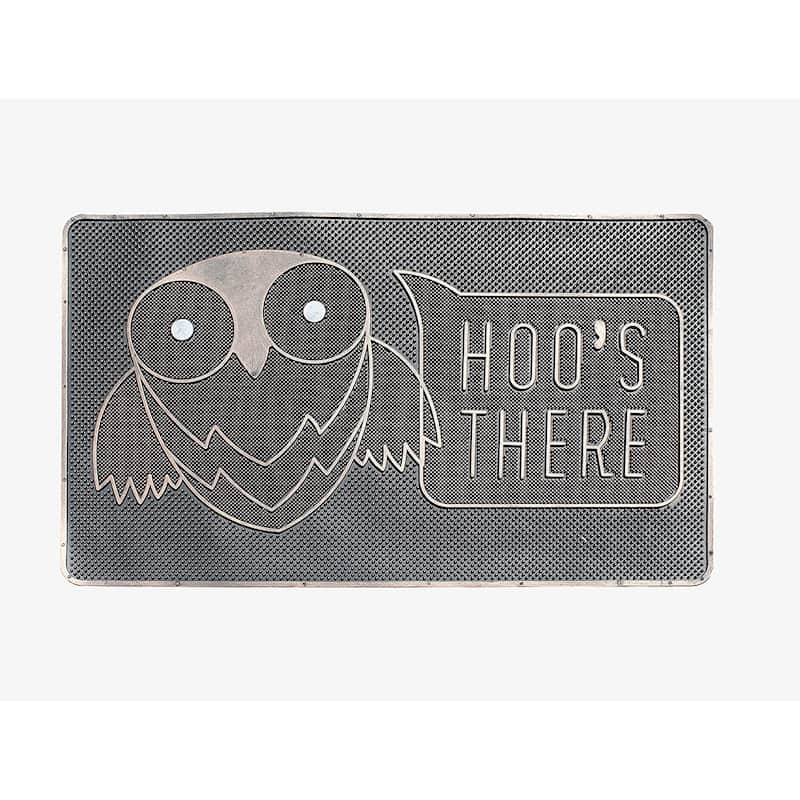 A1HC Welcome Rubber Pin Mat, Beautifully Copper Finished 18" X 30" - Hoos's There Owl