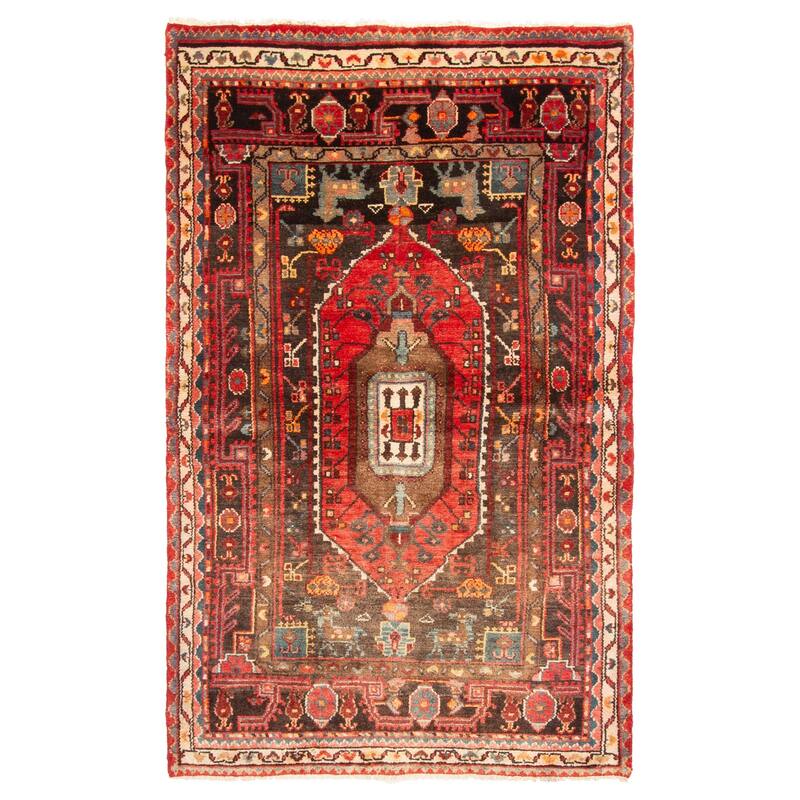 ECARPETGALLERY Hand-knotted Antalya Vintage Red Wool Rug - 3'8 x 6'4