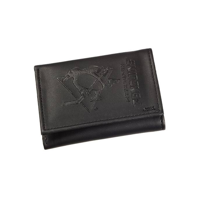NHL Leather Tri-Fold Wallet - Penguins