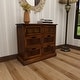 preview thumbnail 36 of 56, Brown Wood Storage Bench with Upholstered Seat - 42 x 15 x 20
