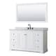 Option White / White Carrara Marble Top / Matte Black