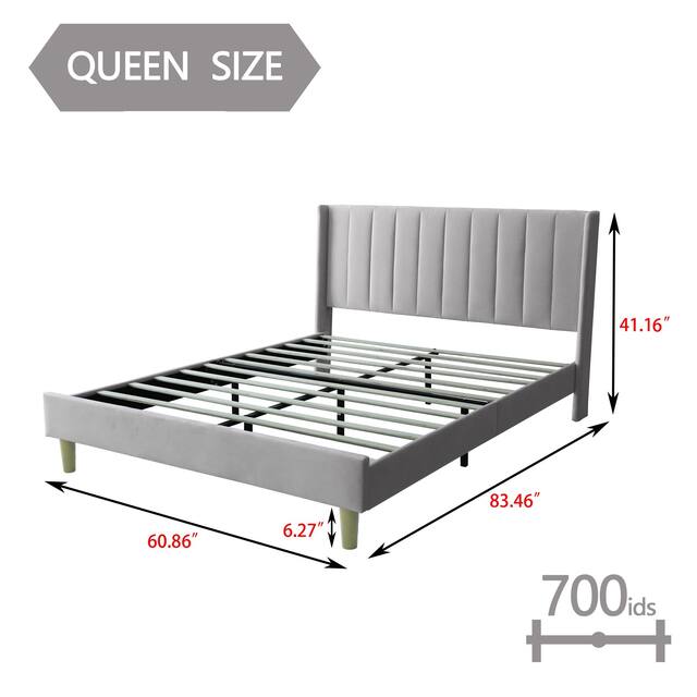 Alazyhome Upholstered Platform Bed Frame