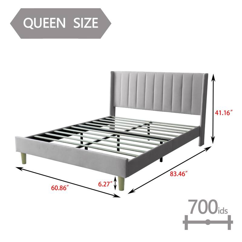 Alazyhome Upholstered Platform Bed Frame