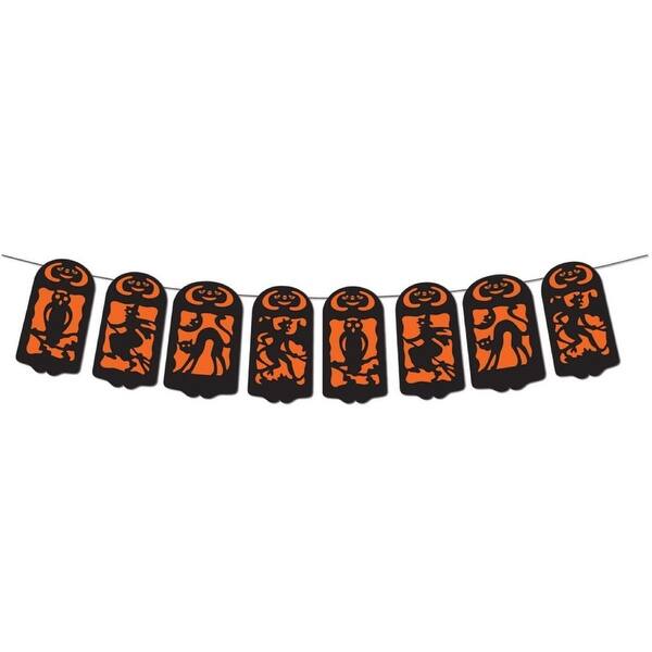 Shop Pack Of 12 Jointed Vintage Style Halloween Streamer Banner