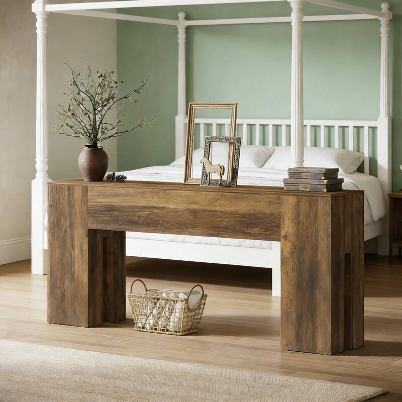 70" Rustic Console Table for Living Room and Entryway