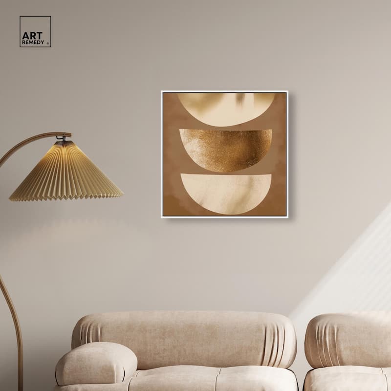 Golden Crescents I Canvas by Art Remedy