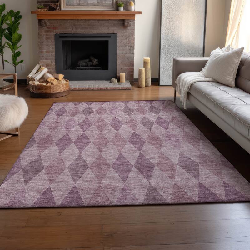 Premium Washable Super Soft Modern Diamonds Mayfield Rug