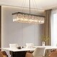 preview thumbnail 10 of 17, Modern Black Crystal Chandelier 40 in. 8-Light Kitchen Island Pendant Lighting modern black crystal chandelier
