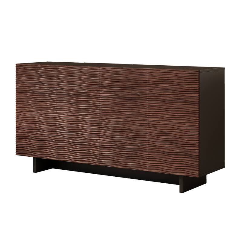 59" Storage Sideboard Buffets Cabinet with 4 Doors