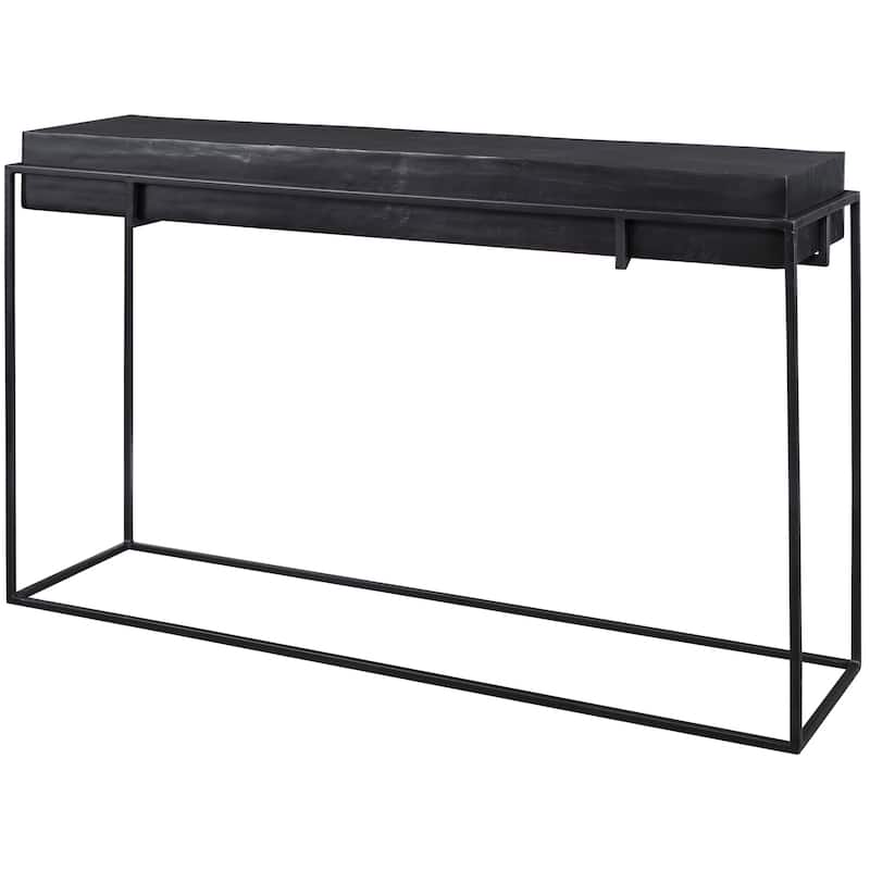 Uttermost 25110 Telone 15" Wide Aluminum Top Iron Console Table