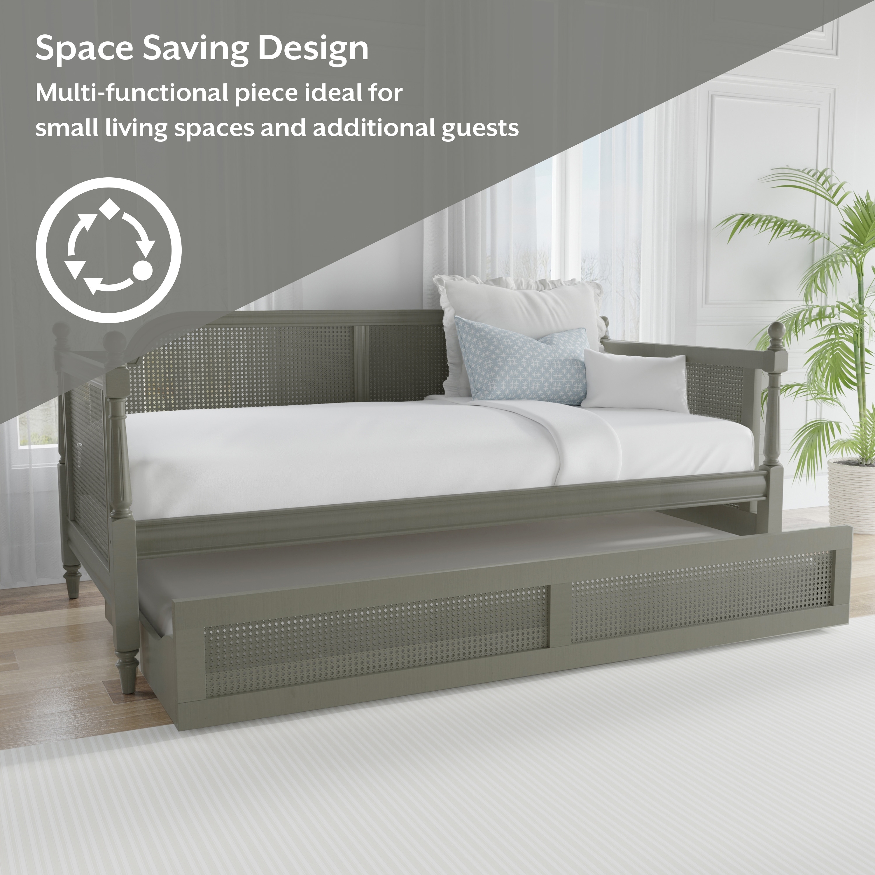Hillsdale Furniture Melanie Wood and Cane Twin Daybed On Sale