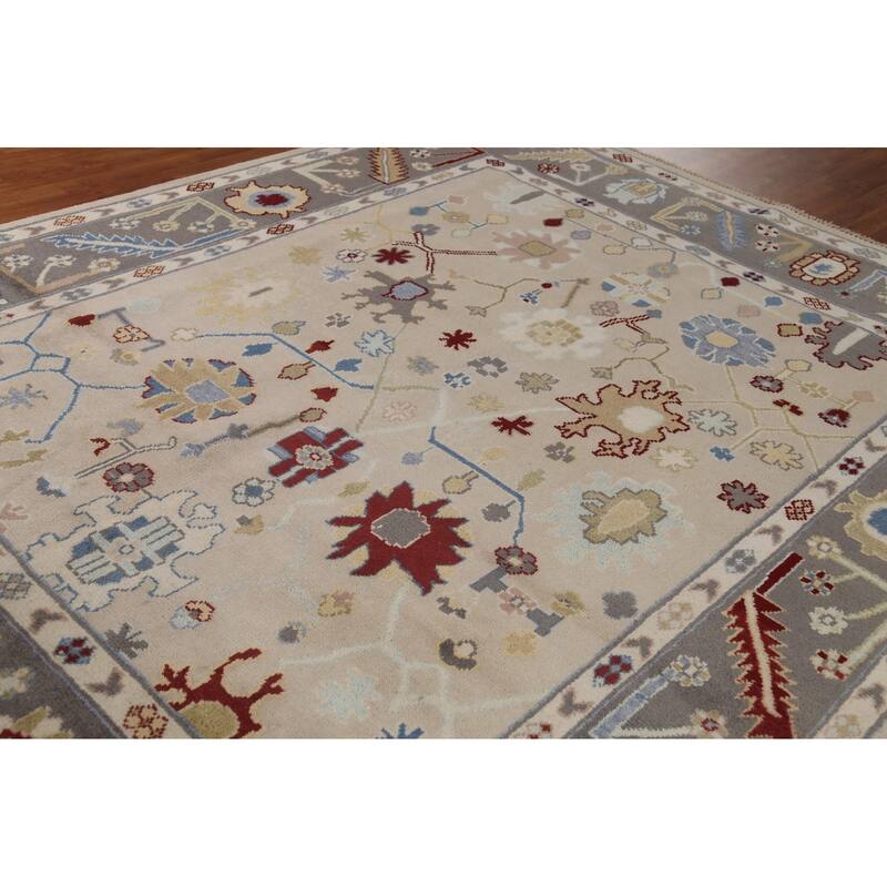 Oushak Indian Area Rug Handmade Wool Carpet - 8'0" x 10'0"