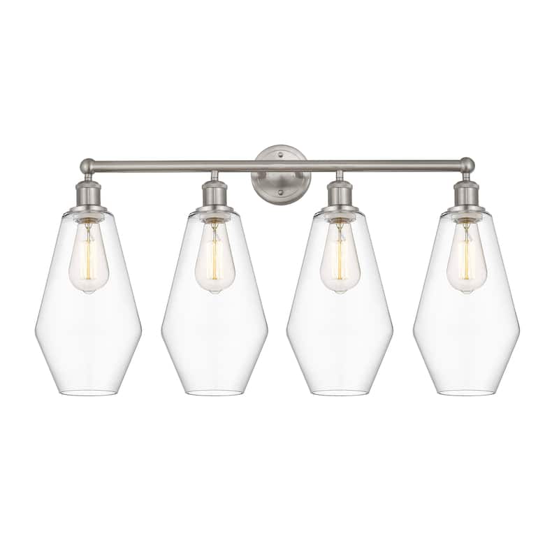 Innovations Lighting Cindyrella - 4 Light 34" Bath Vanity Light - Clear/Satin Nickel