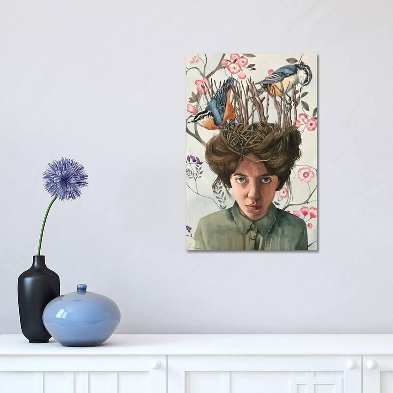 iCanvas "Birds Nest" by Lisa Lennon Canvas Print - 18x12x1.5