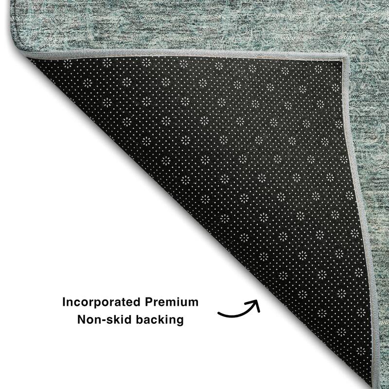 Premium Washable Super Soft Solid Ombre Mayfield Rug